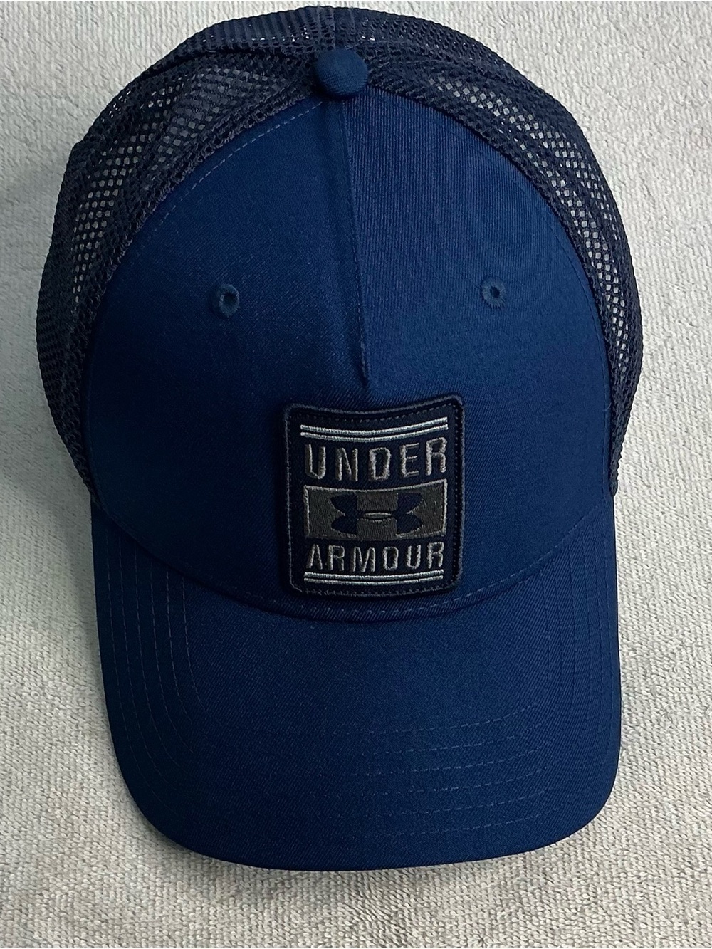 Under Armour Dark Blue Mesh Back Trucker Cap